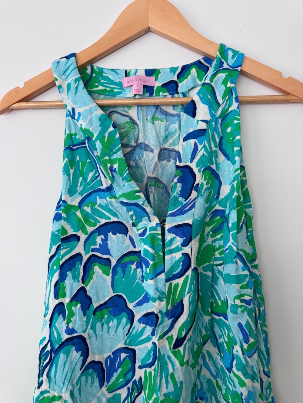 Lilly Pulitzer Turquoise Green Floral Mini Dress